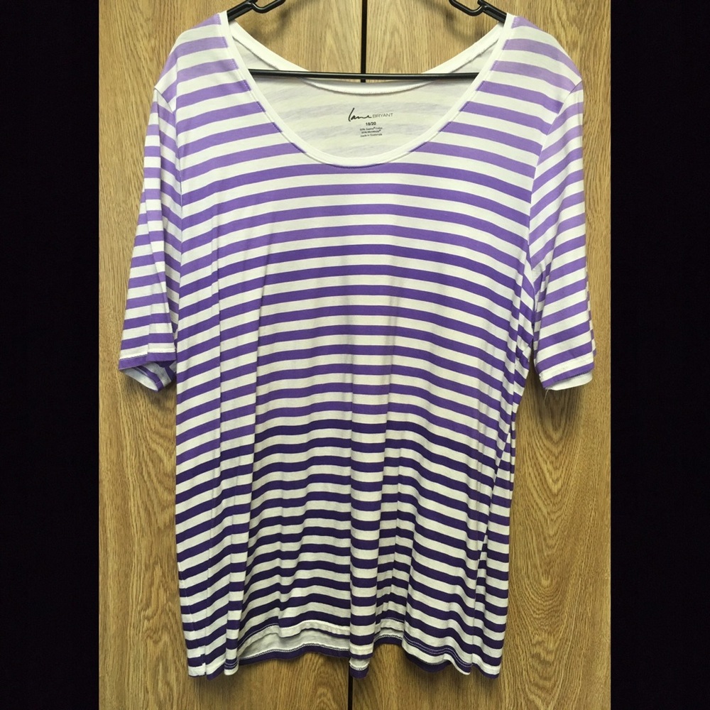 Purple ombré stripe tee